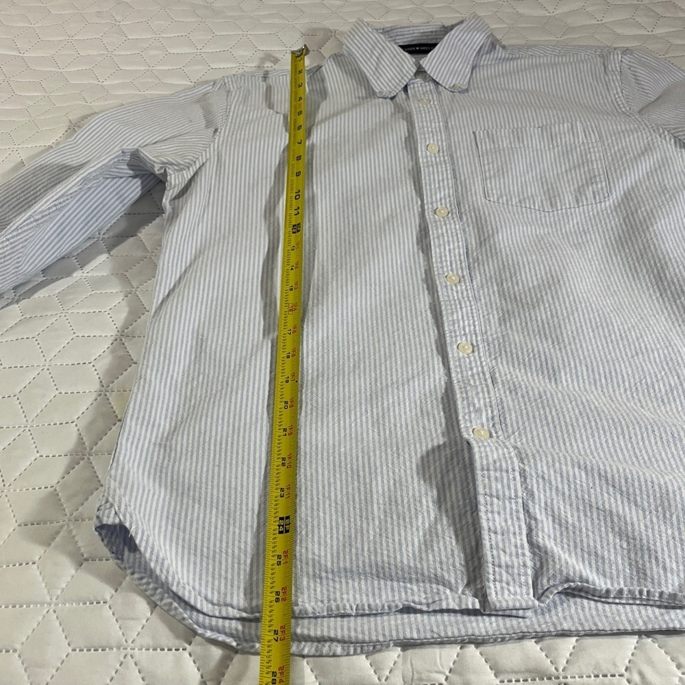 Brandy Melville Stephanie Stripe Botton Down 100% Cotton Oxford Shirt - Picture 11 of 12
